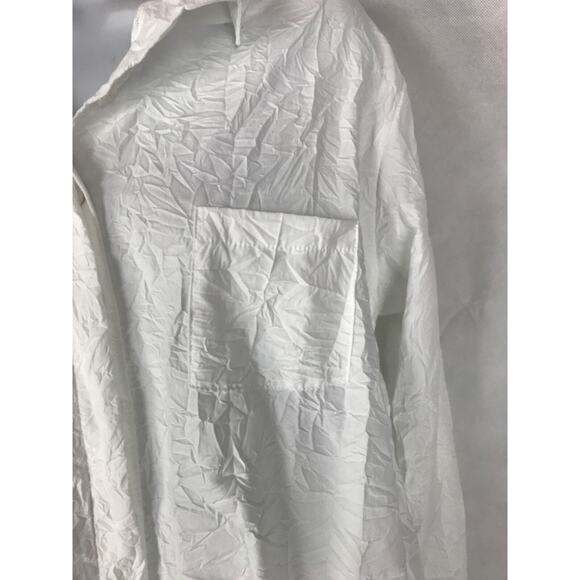 Spirithouse Crinkle Ranger Shirt Button Swing Top M White Lighweight Lagenlook - Picture 2 of 15